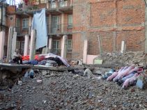 Carpet shop after earthquakes, Kathmandu Nepal