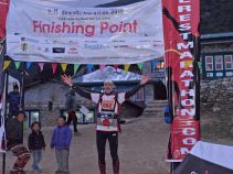 Finish Rob Plijnaar at Namche Bazaar